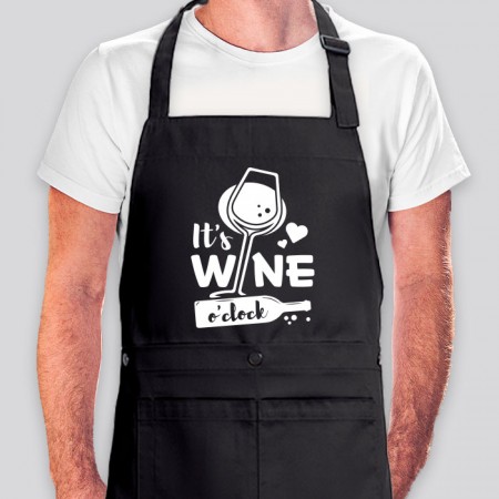 Avental homem “Wine o'clock”